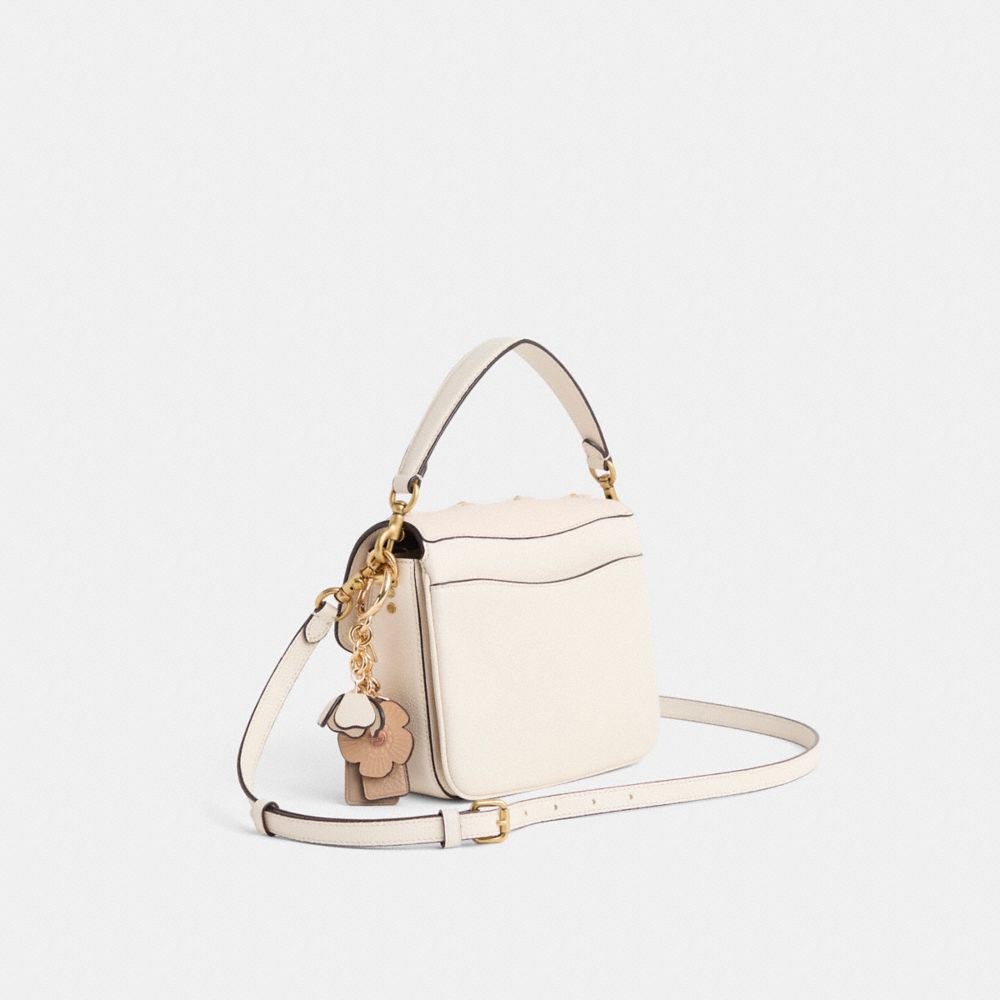 COACH®,Upcrafted Cassie Crossbody 19,Cream,Angle View