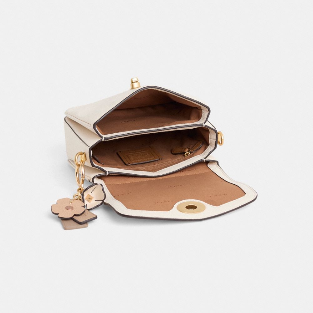 COACH®,Upcrafted Cassie Crossbody 19,Cream,Inside View,Top View