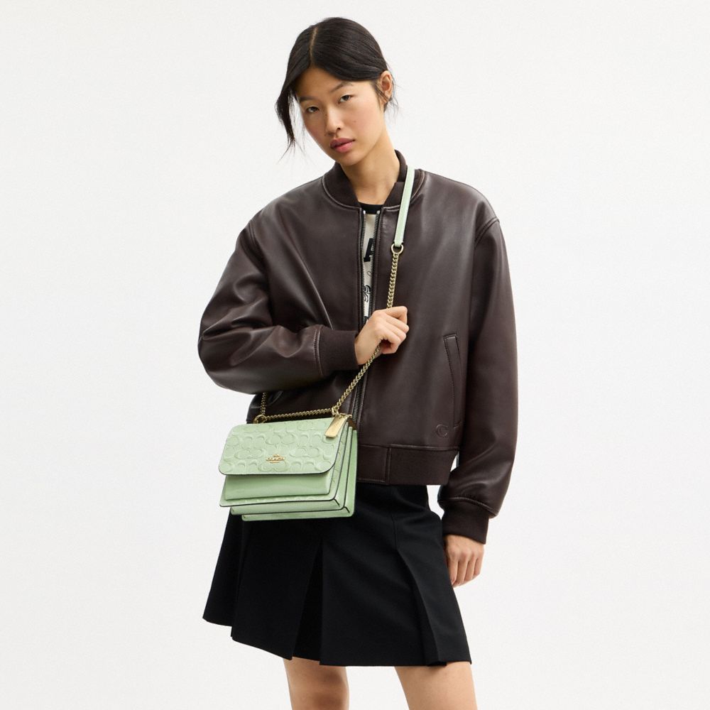 COACH®,Klare Crossbody Bag In Signature Leather,Green