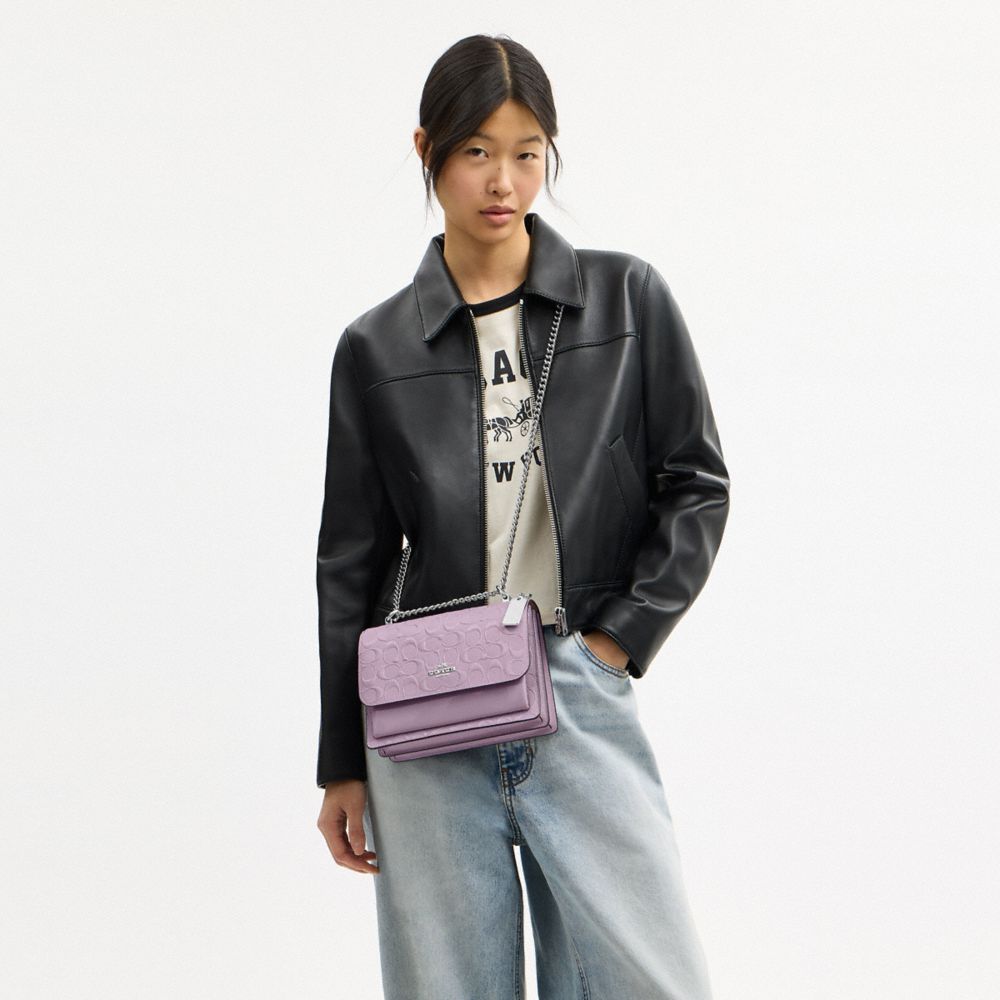 COACH®,Klare Crossbody Bag In Signature Leather,Lavender