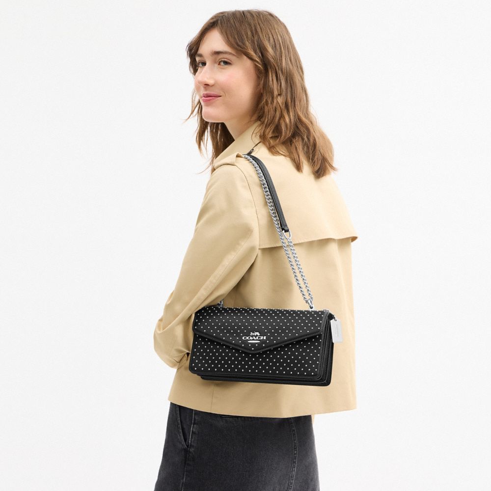 COACH®,Klare Envelope Crossbody Bag With Rivets,,Detail View