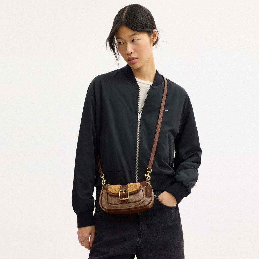 COACH®,Ashton Mini Shoulder Bag In Signature Canvas,