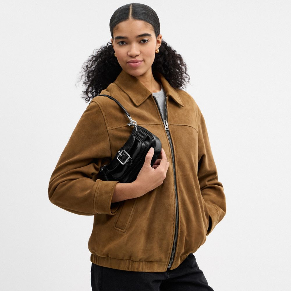 COACH®,Ashton Mini Shoulder Bag,Leather,Shoulder Bag,Compact,Day Party,Black,Detail View