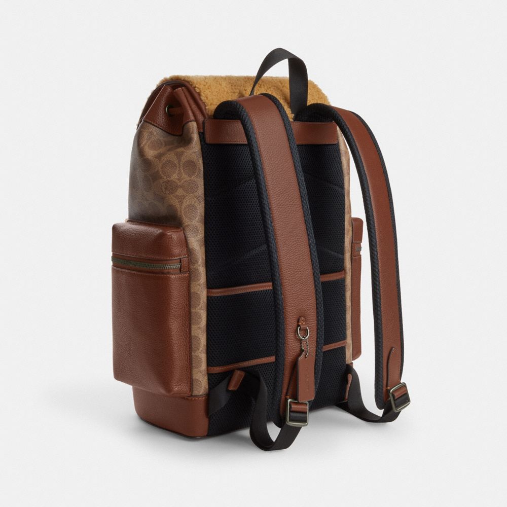 COACH®,Sprint Backpack In Signature Canvas,,Angle View