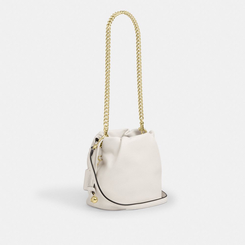 COACH®,Faye Mini Drawstring Bag With Ruching,,Angle View