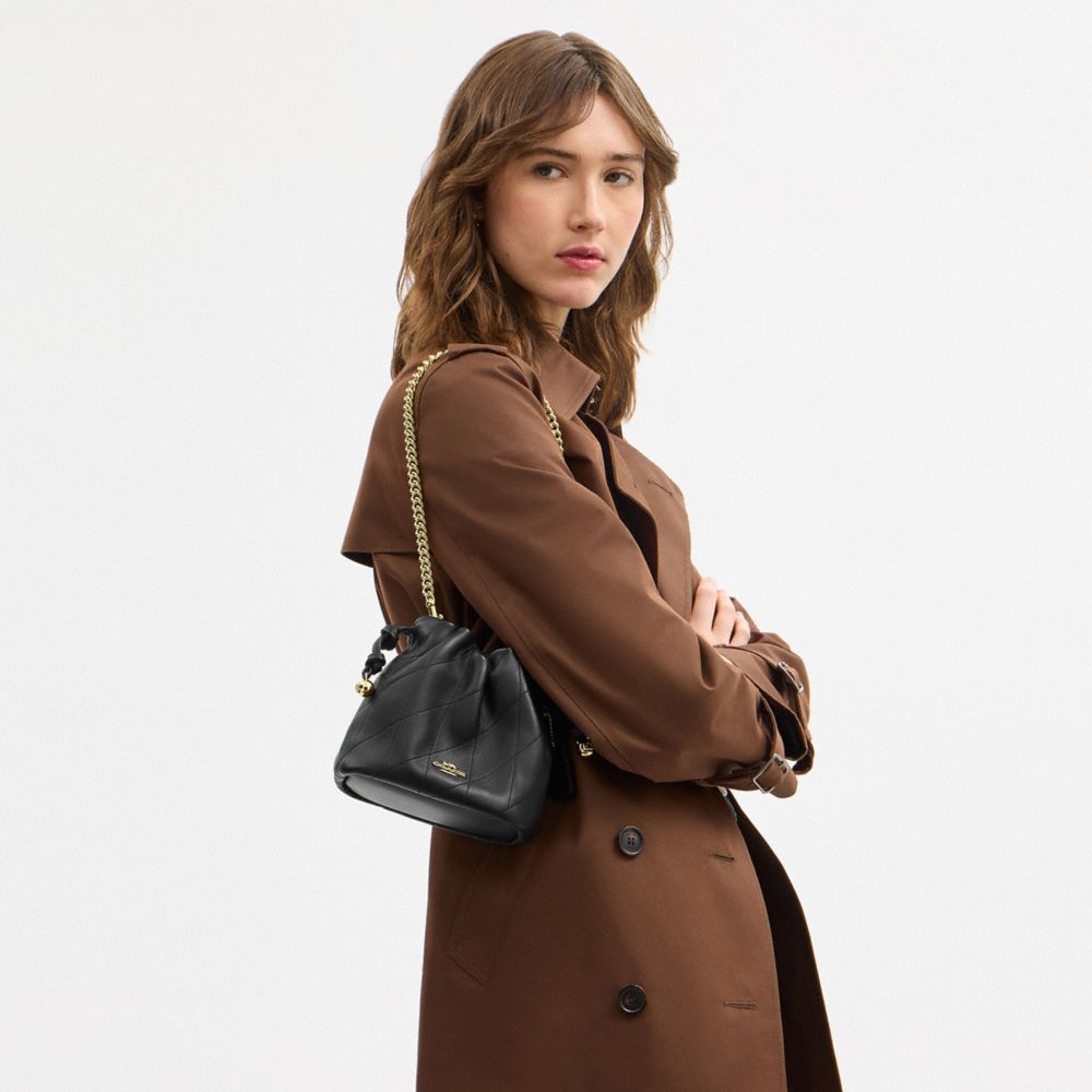 COACH®,Faye Mini Drawstring Bag With Quilting,,Detail View