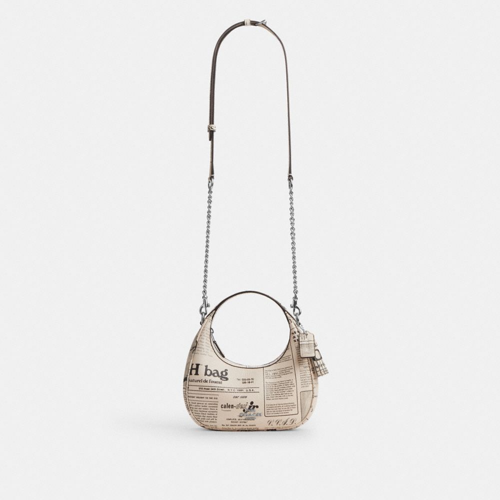 Carmen Mini Crossbody Bag With Newspaper Print
