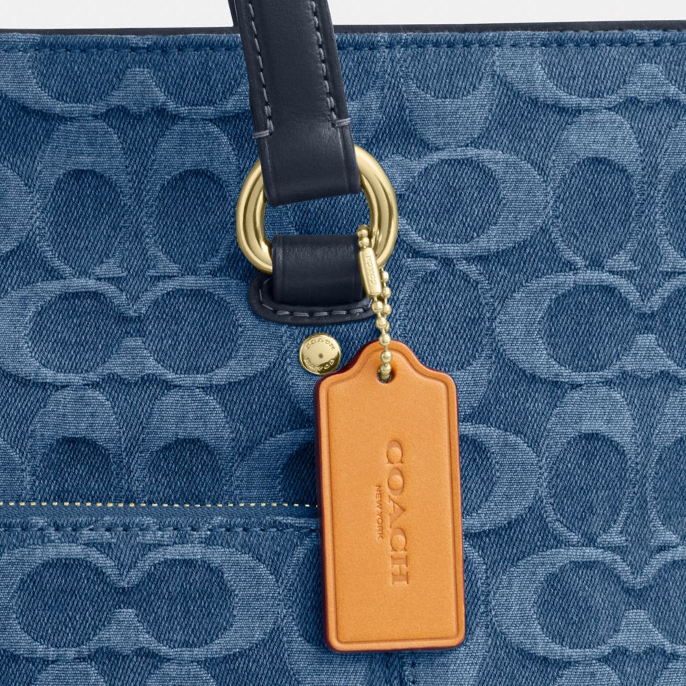 Station Tote Bag In Signature Denim