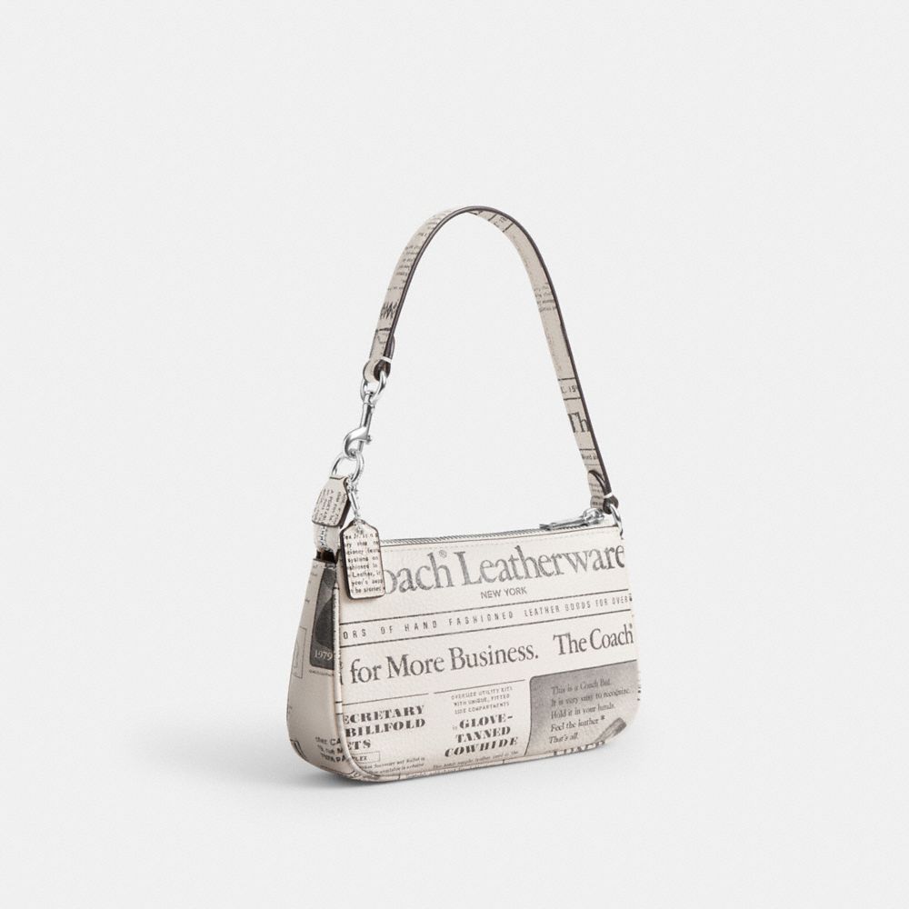 COACH®,Nolita 19 With Newspaper Print,,Angle View
