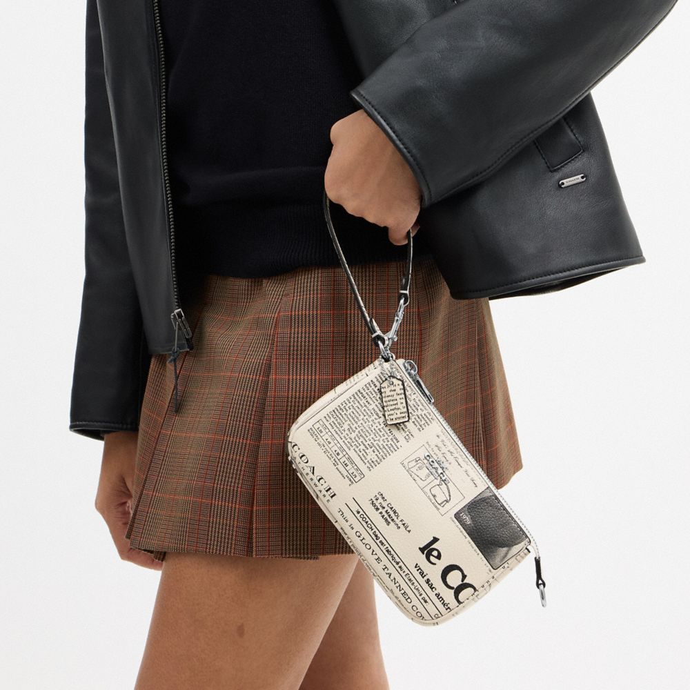 COACH®,NOLITA 19 AVEC IMPRIMÉ JOURNAL,Argenté,Detail View