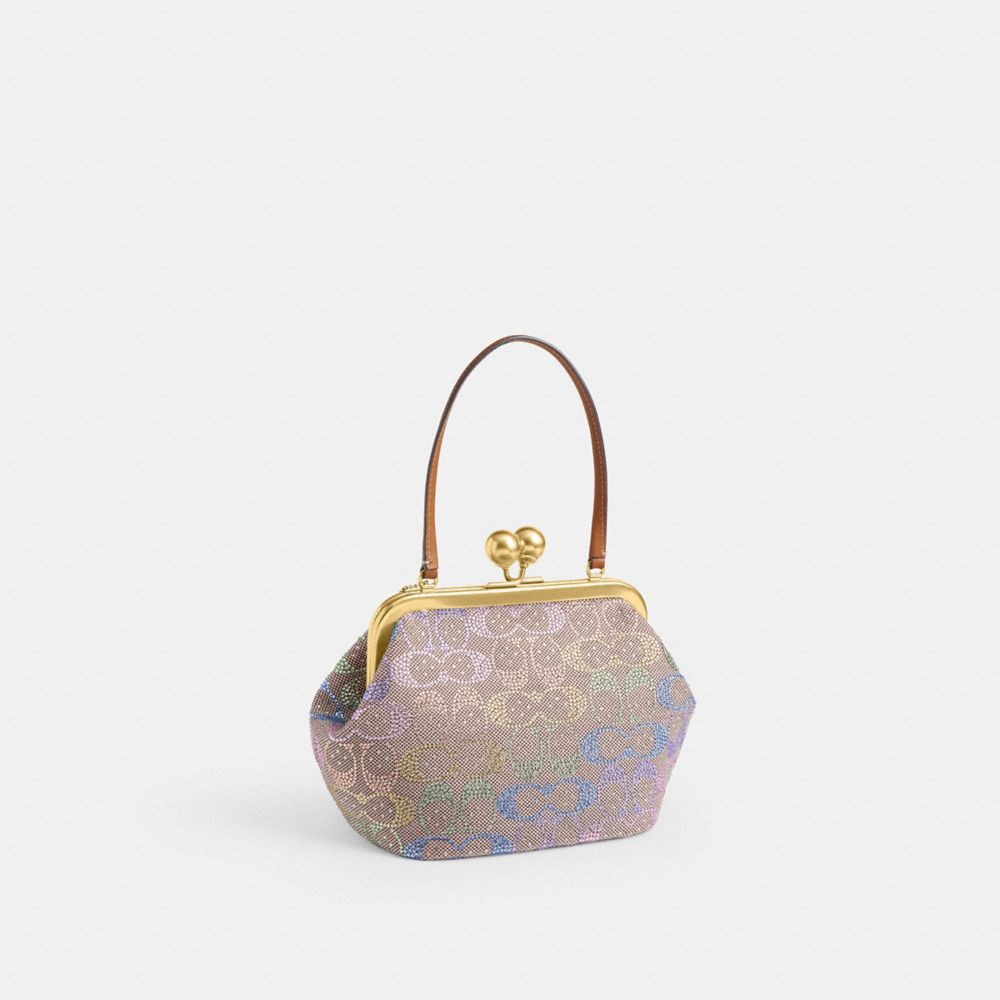 COACH® CH | Kisslock Frame Bag 16 In Crystal Signature Jacquard
