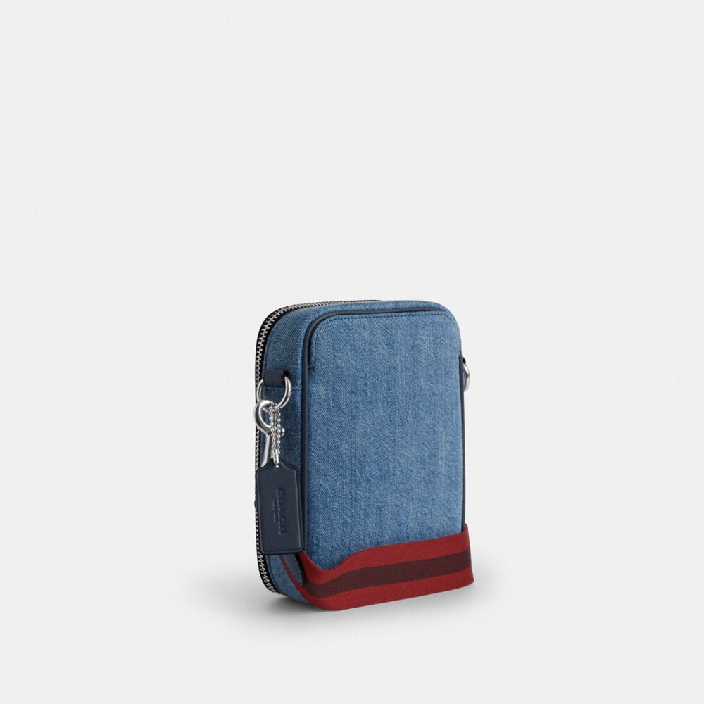 COACH®,Argent/Indigo,Angle View