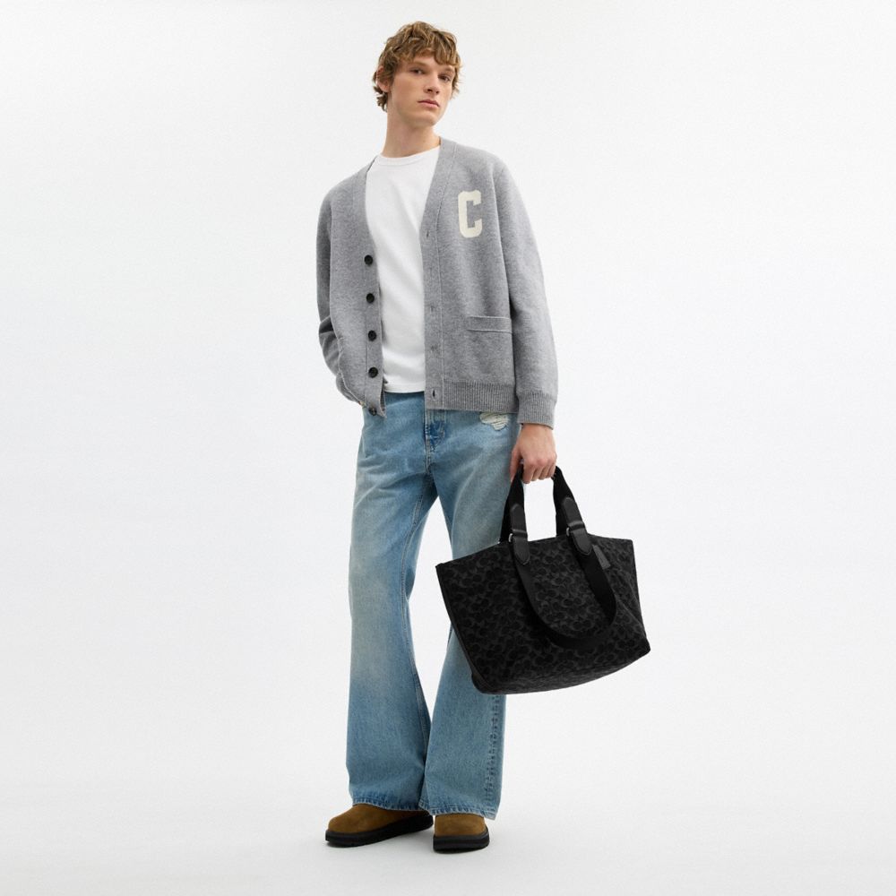 COACH®,Denim,Argent/Noir,Detail View