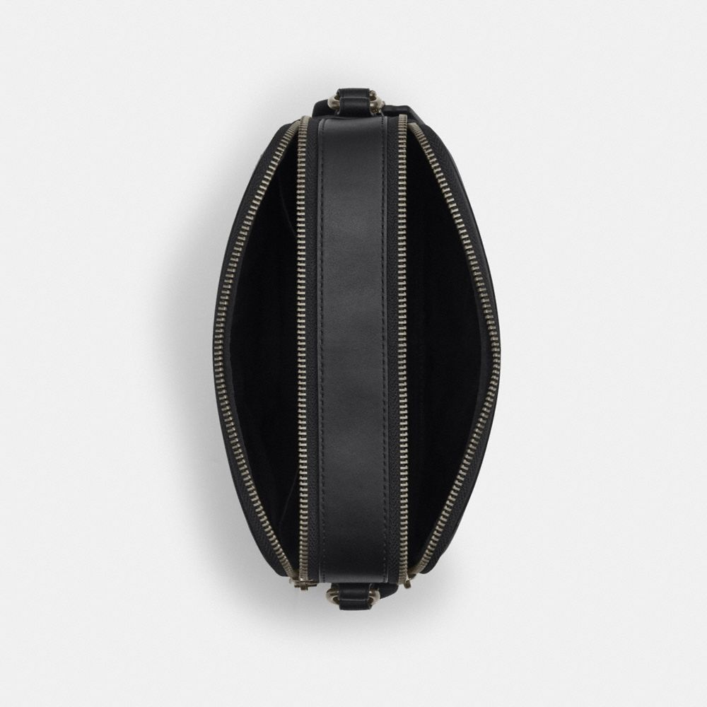 COACH®,Graham Crossbody Bag In Signature Canvas With Varsity Stripe,Brown,Inside View,Top View