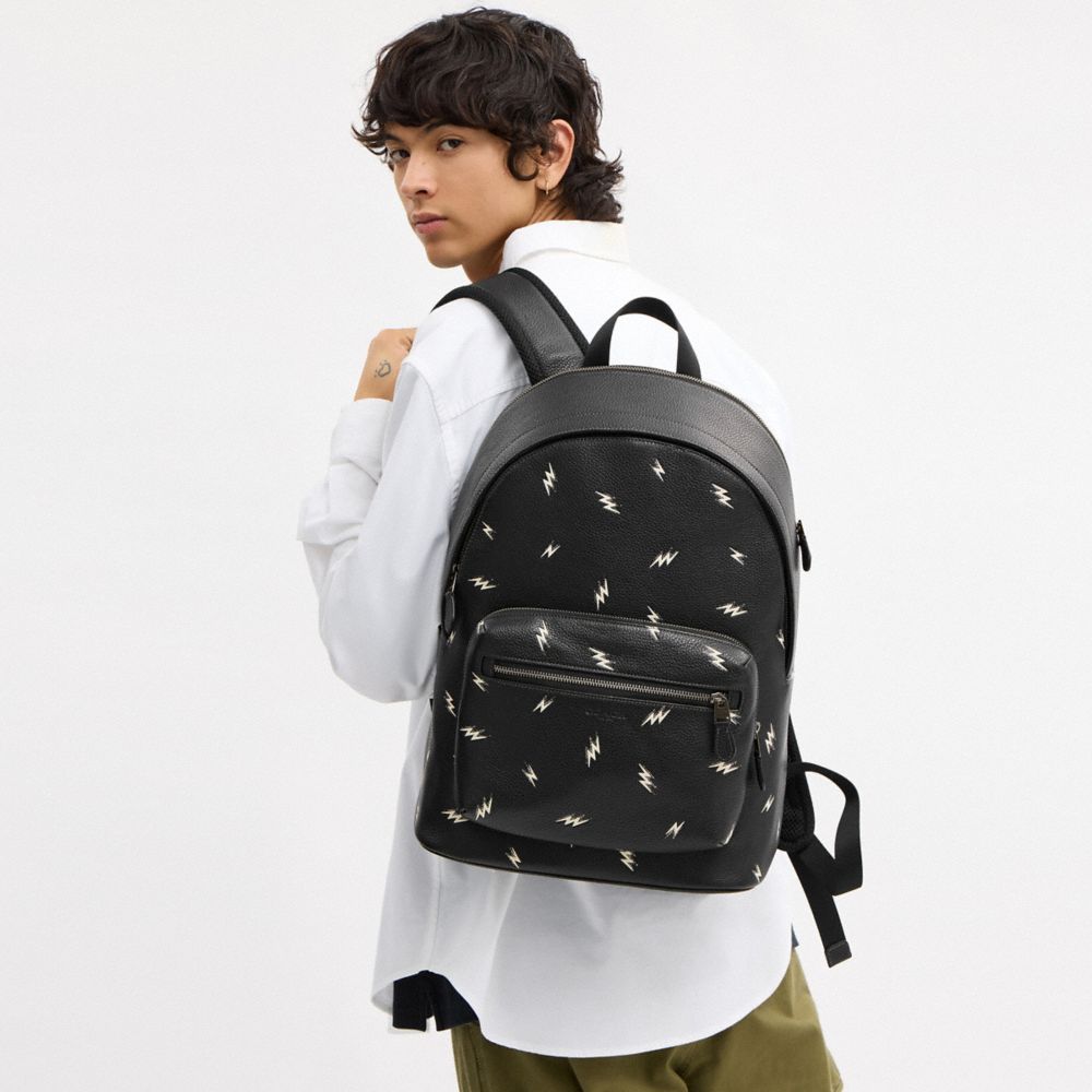COACH®,West Backpack With Lightning Bolt Print,,Detail View