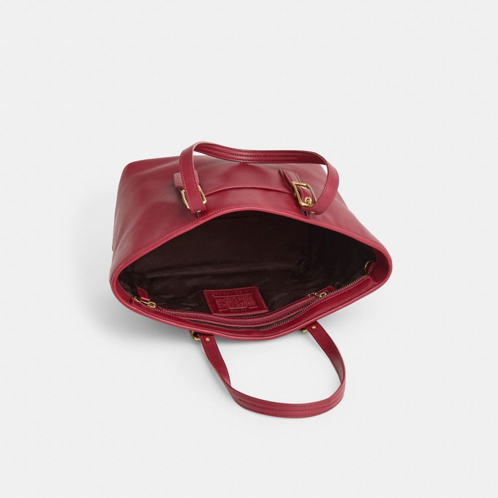 COACH®,Vintage Legacy Market Tote,Red,Inside View,Top View