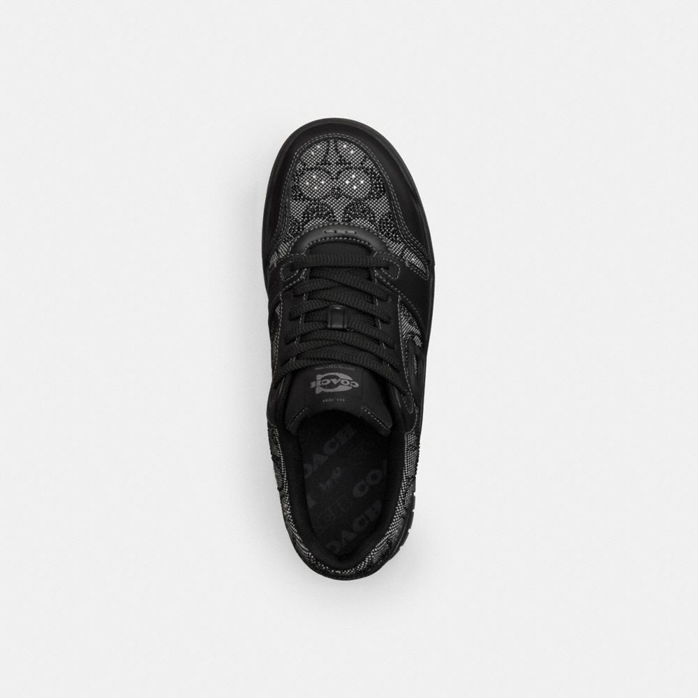 Coach Soho Sneaker In Crystal Signature Jacquard In Black