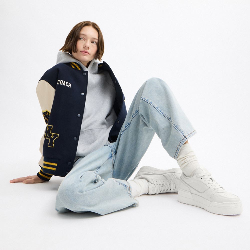 COACH®,Soho Platform Sneaker,Cream,Detail View