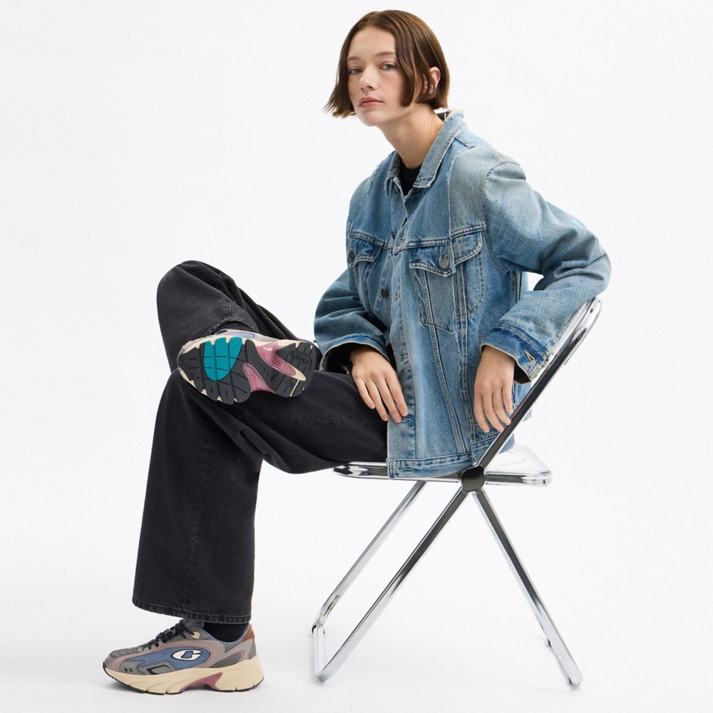 COACH®,Bolt Runner Sneaker,Multi Color,Detail View