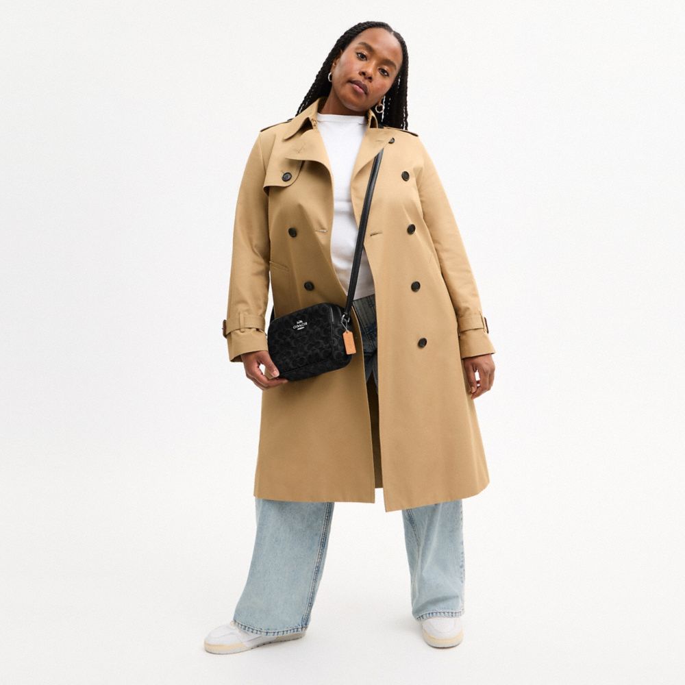 COACH®,Jamie Camera Bag In Signature Denim,Black