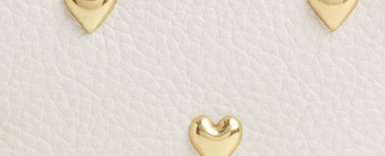 COACH&reg;,Corner Zip Wristlet With Heart Rivets,Cream