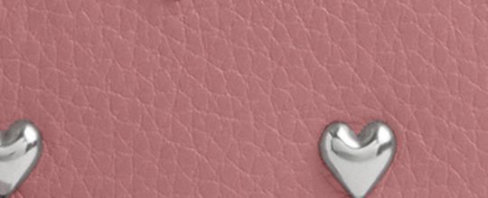 COACH&reg;,Corner Zip Wristlet With Heart Rivets,Blush