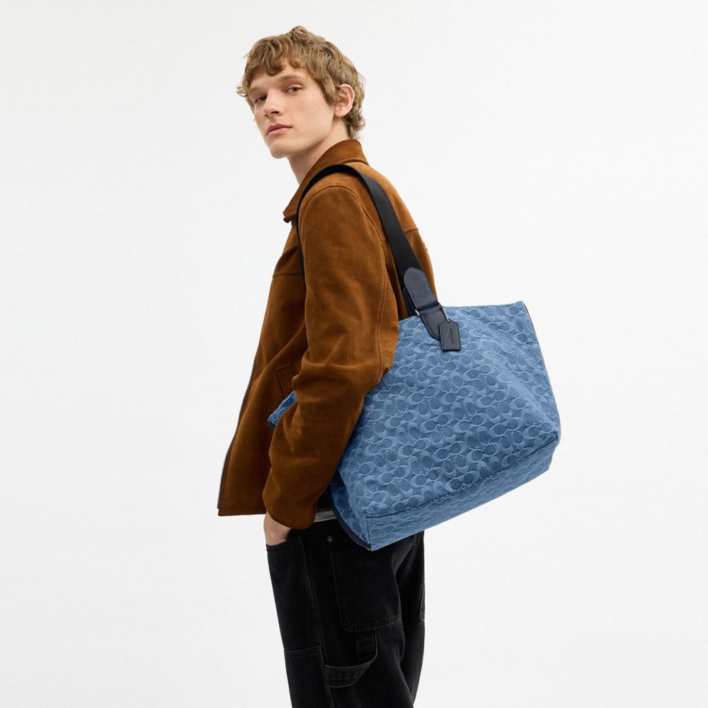 COACH®,Denim,Argenté/Denim,Detail View