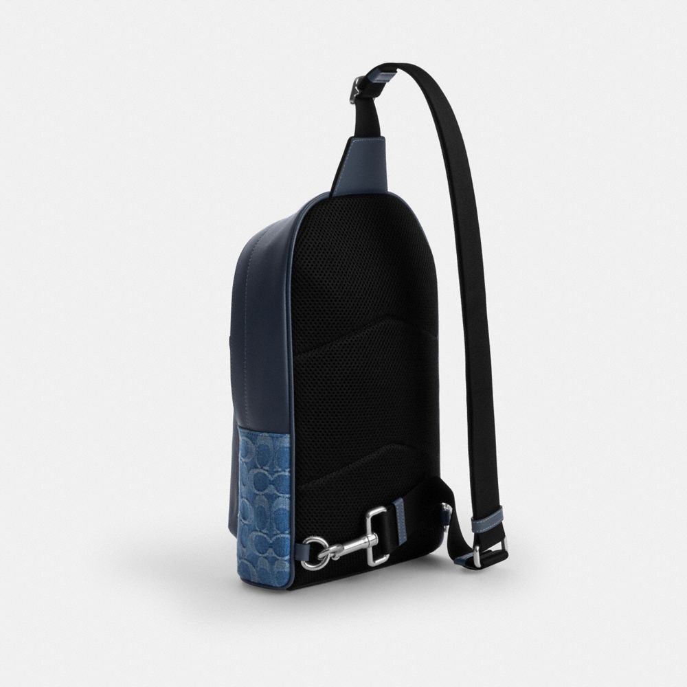 COACH®,Denim,Argenté/Denim,Angle View