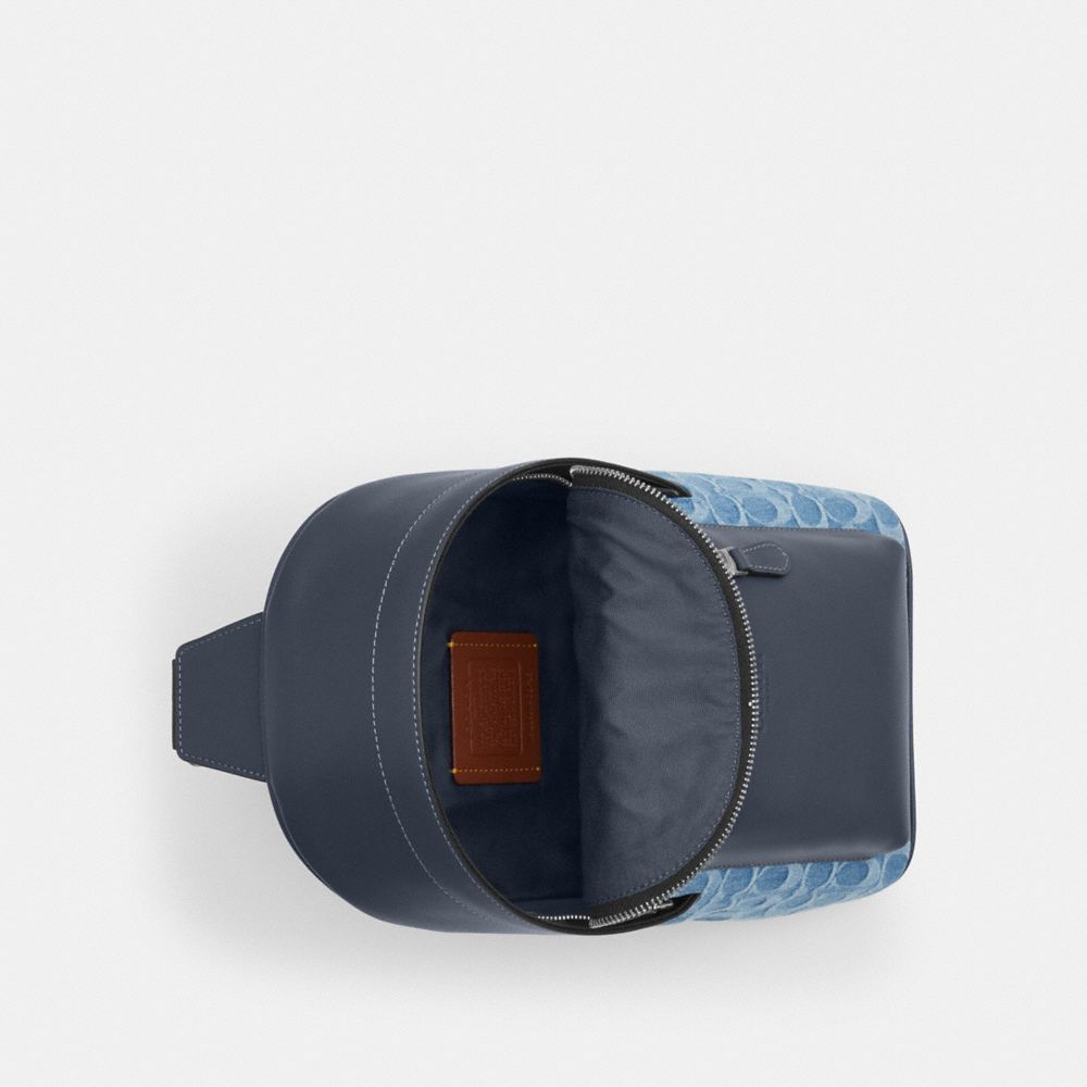 COACH®,Denim,Argenté/Denim,Inside View,Top View