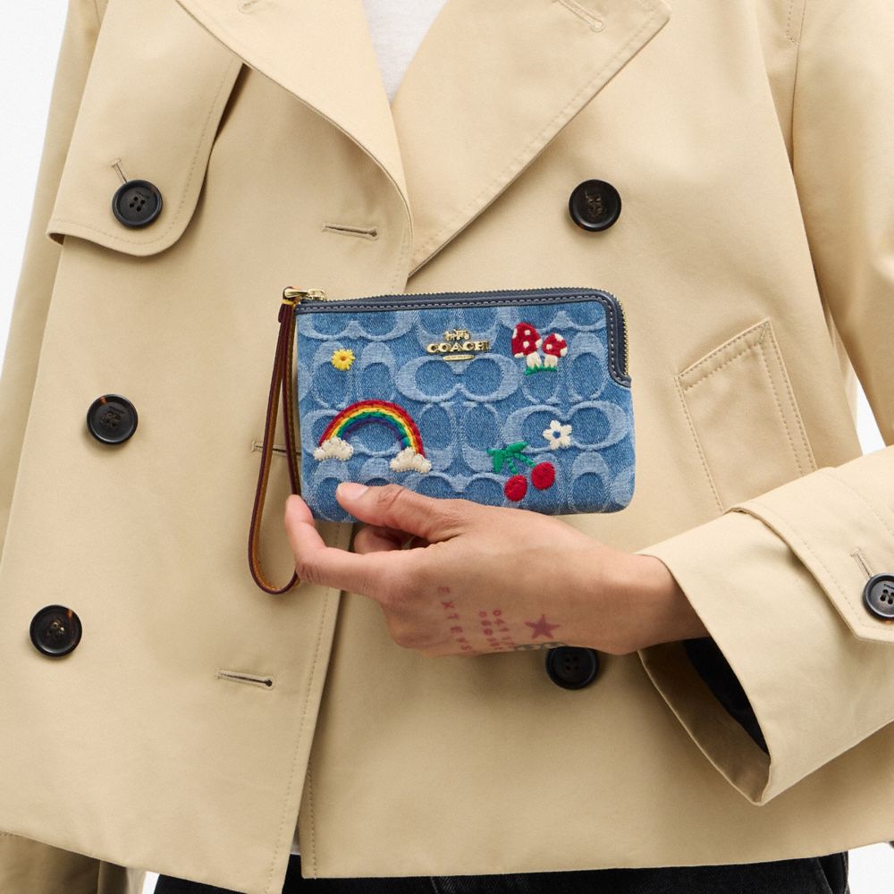 COACH®,Denim,Or/Indigo Multi,Detail View