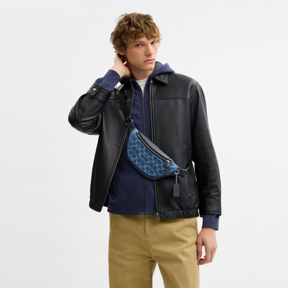 COACH®,Denim,Argenté/Denim,Detail View