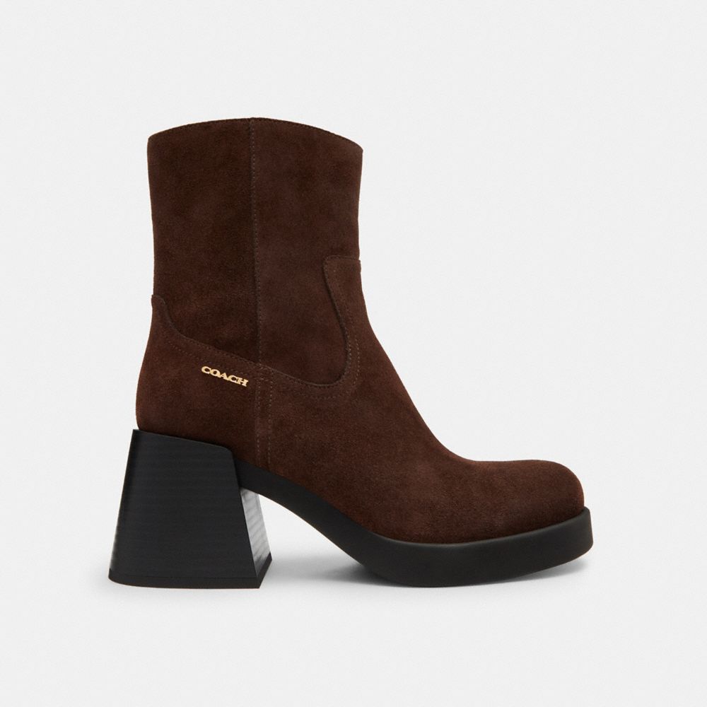 COACH®,Block Heel Boot,,Angle View
