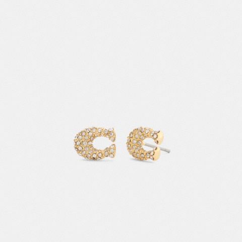 Coach Pavé C Stud Earrings