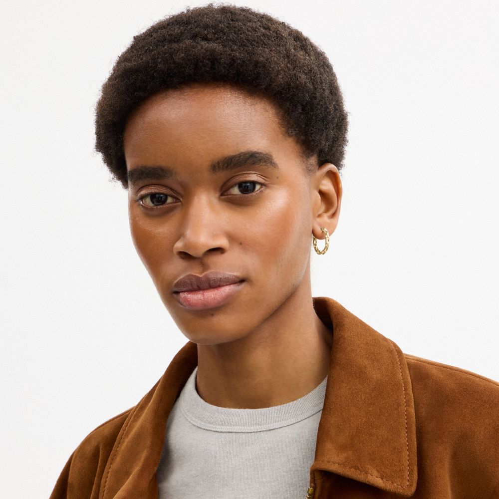 Coach Linked C Small Hoop Earrings — фото 2