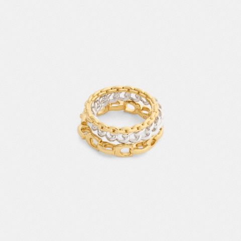 Coach Linked C Ring Set