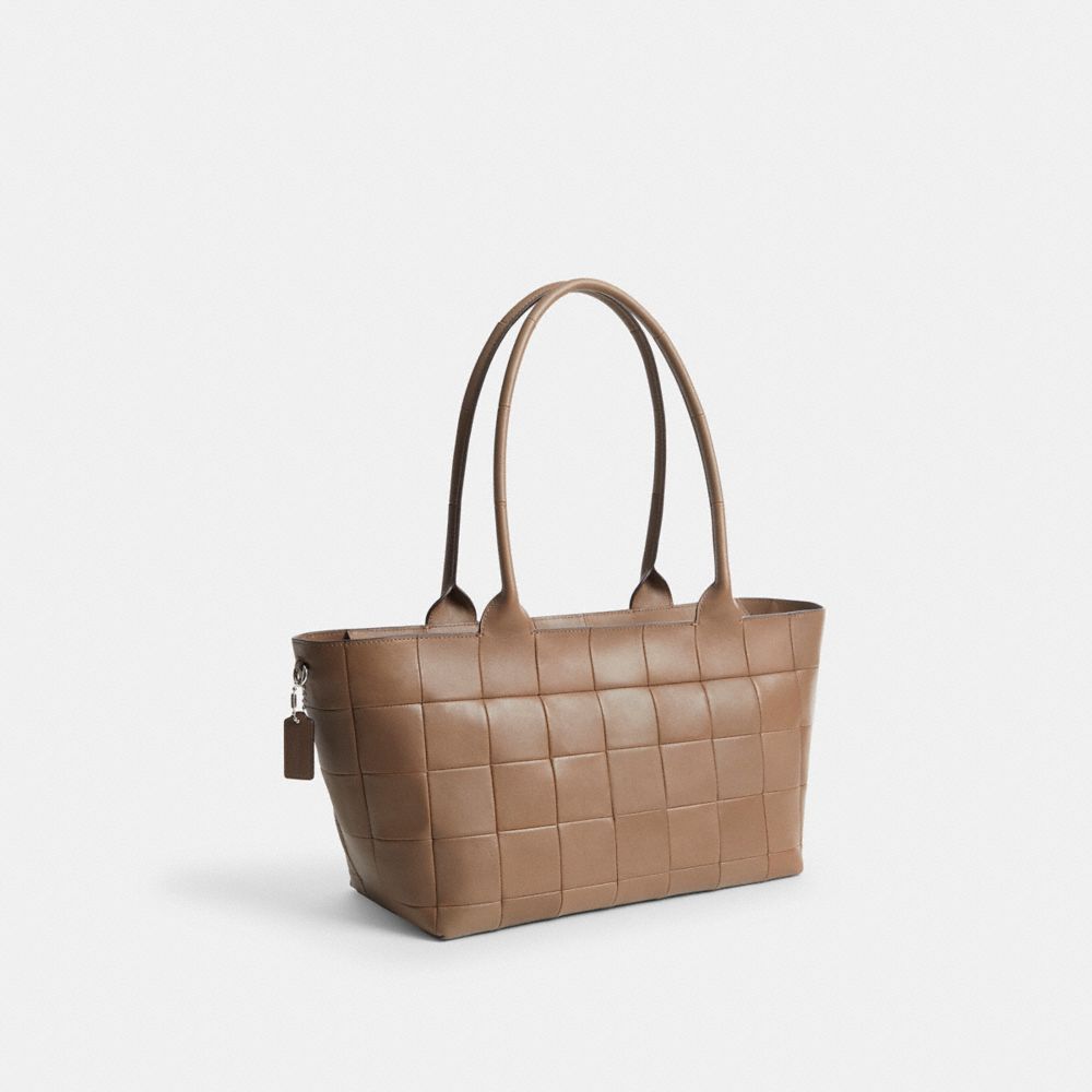 COACH®,Alter/Ego Large Tote Bag In Upcrafted Leather,Recycled Polyester,Leather,Tote,Casual,,Angle View