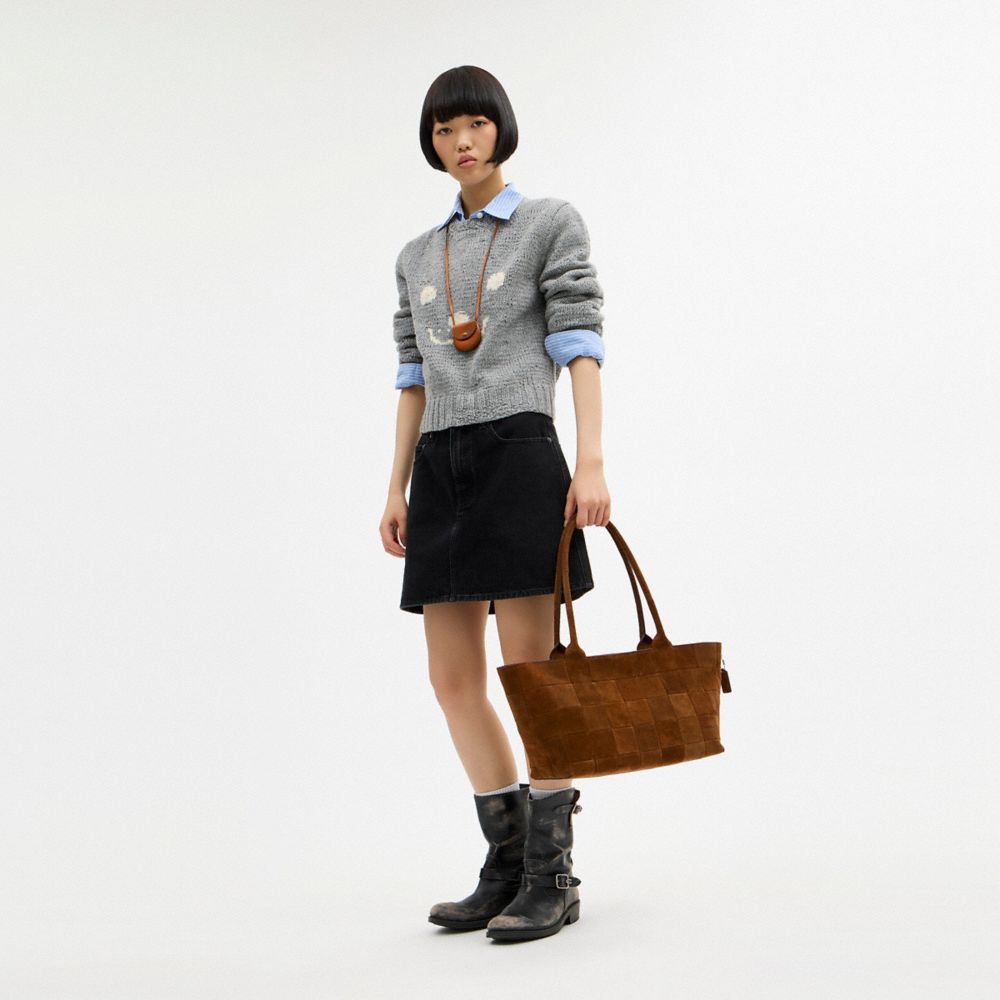 COACH®,Alter/Ego Large Tote Bag In Upcrafted Suede,Recycled Polyester,Suede,Tote,Casual,,Detail View