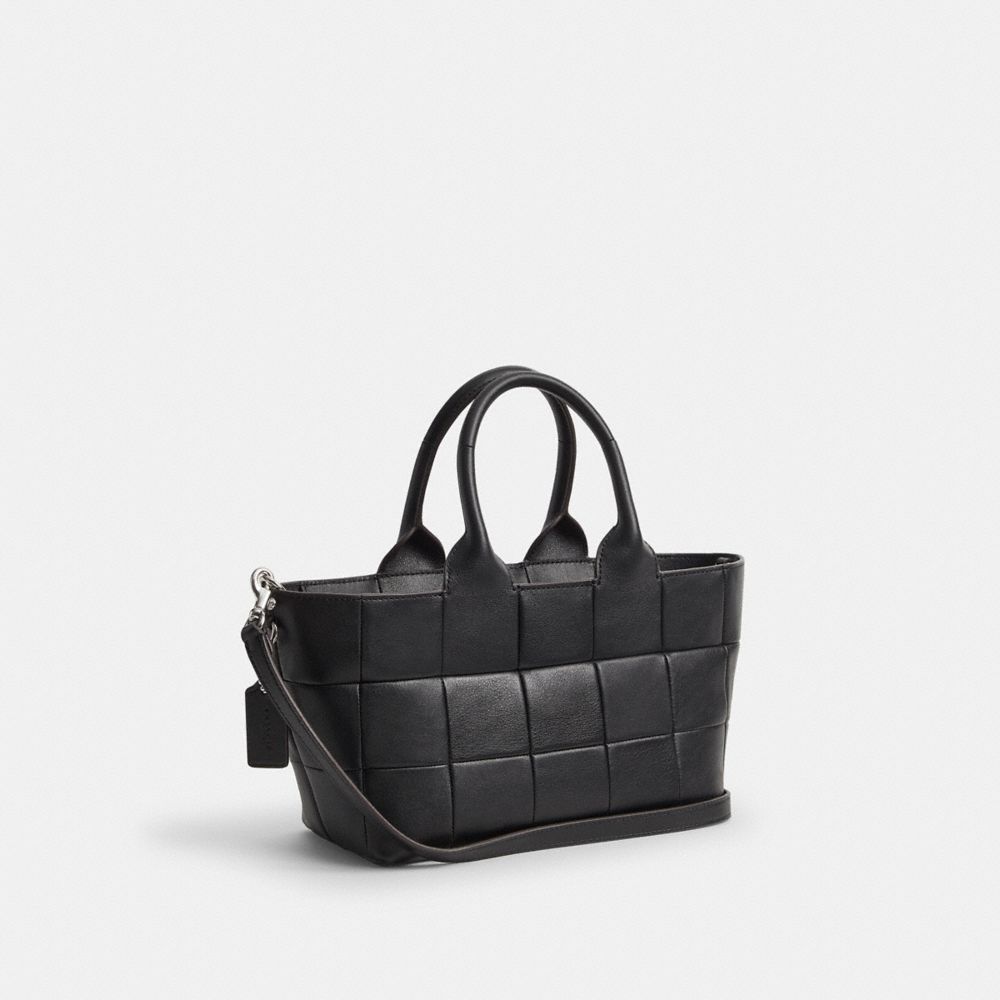 COACH®,Alter/Ego Small Tote Bag In Upcrafted Leather,Recycled Polyester,Lining Recycled Polyester,Leather,Tote,Lined,Casual,,Angle View