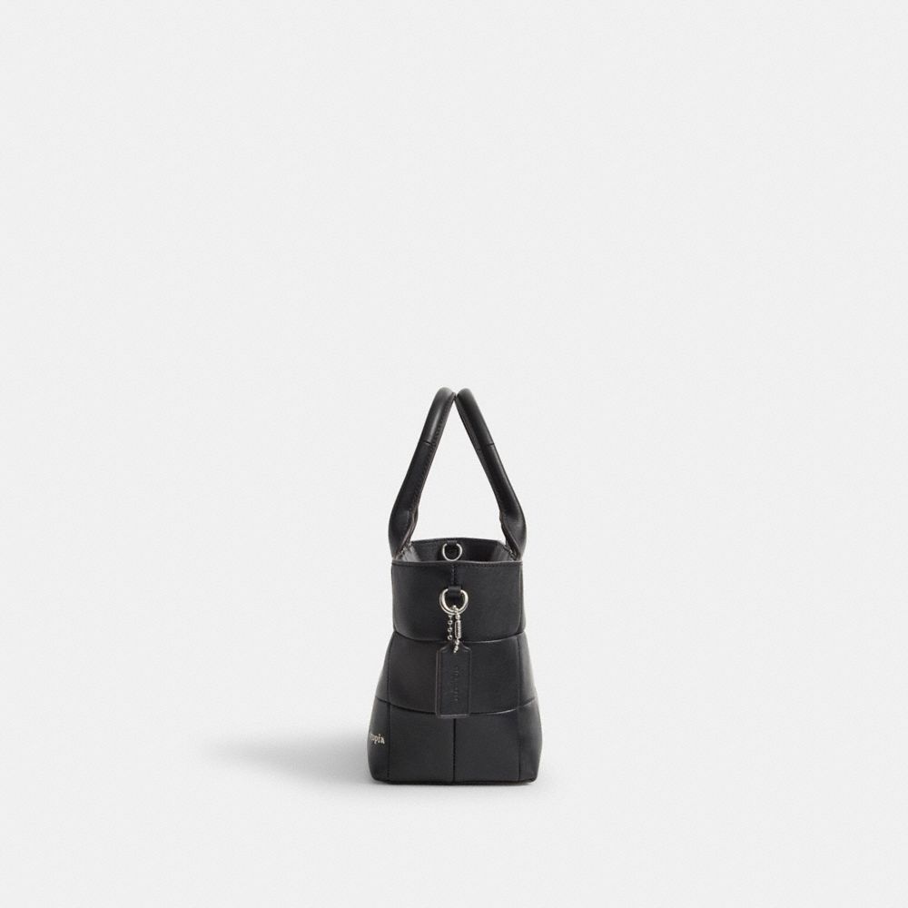 COACH®,Alter/Ego Small Tote Bag In Upcrafted Leather,Lining Recycled Polyester,Recycled Polyester,Leather,Tote,Lined,Casual,Black,Group View