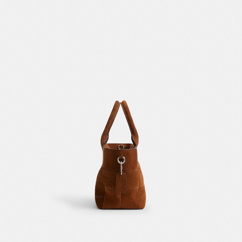 COACH®,Alter/Ego Small Tote Bag In Upcrafted Suede,Suede,Leather,Recycled Polyester,Tote,Casual,,Group View