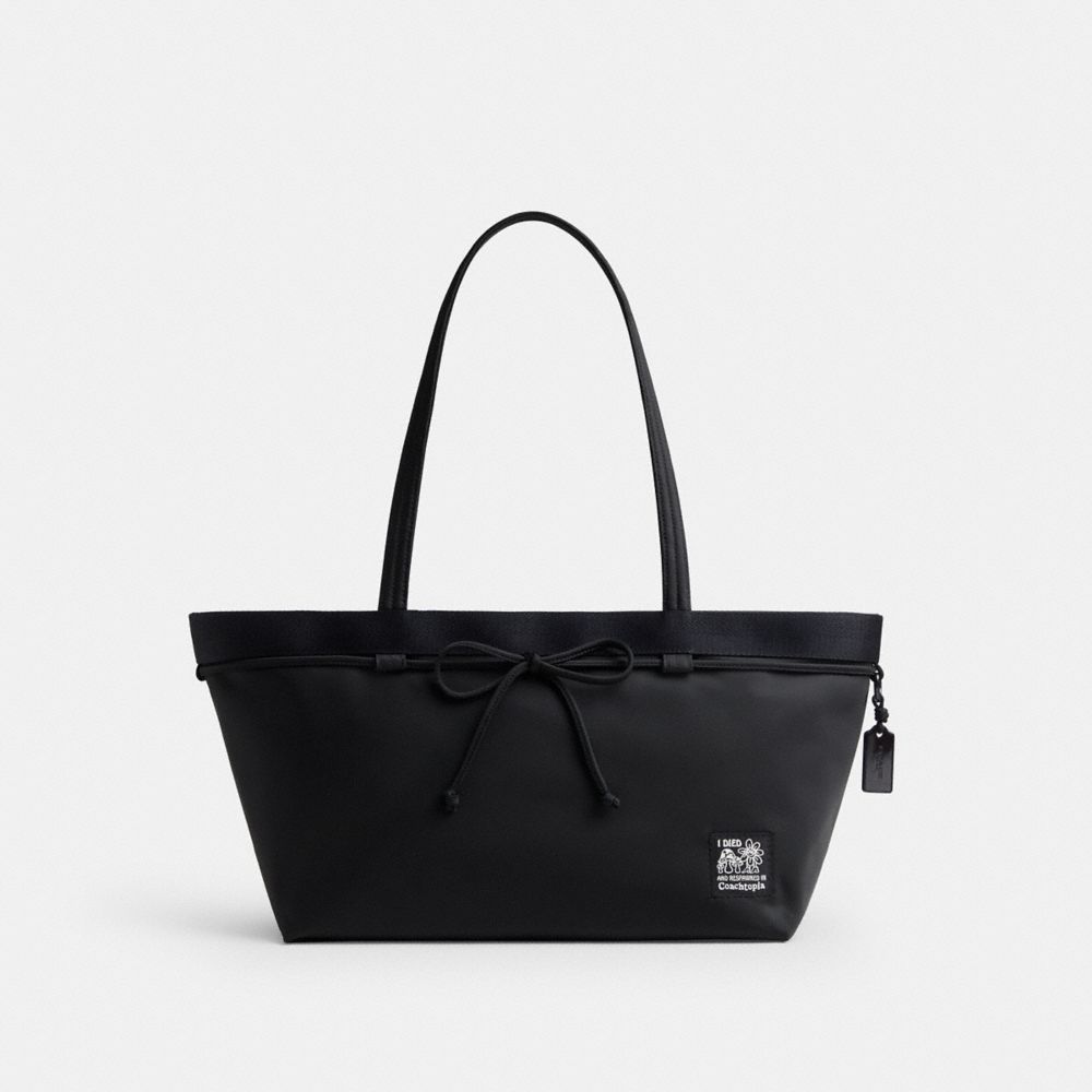 Coach Topia Loop Bow Tote Bag In Black