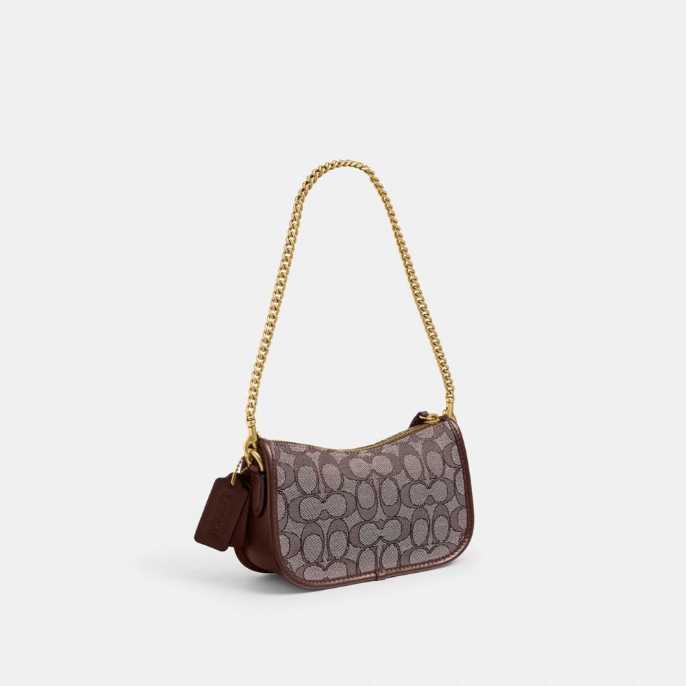 Coach Swinger Bag 20 With Chain In Signature Jacquard In Multi