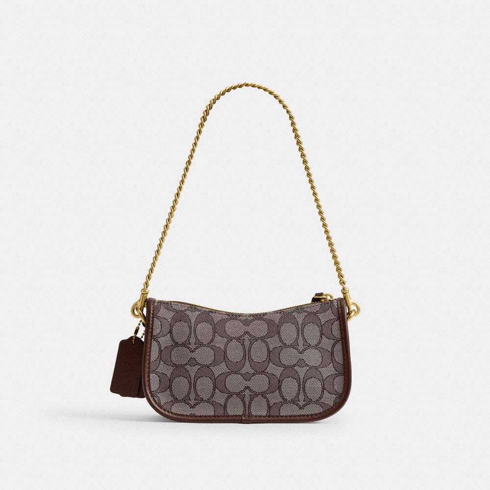 Coach Swinger Bag 20 With Chain In Signature Jacquard In Multi
