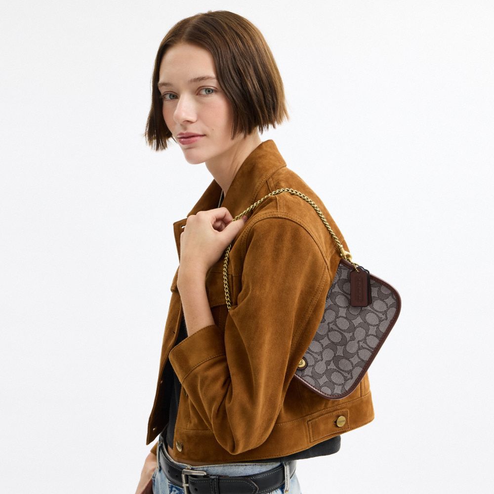 Swinger Bag 20 With Chain In Signature Jacquard