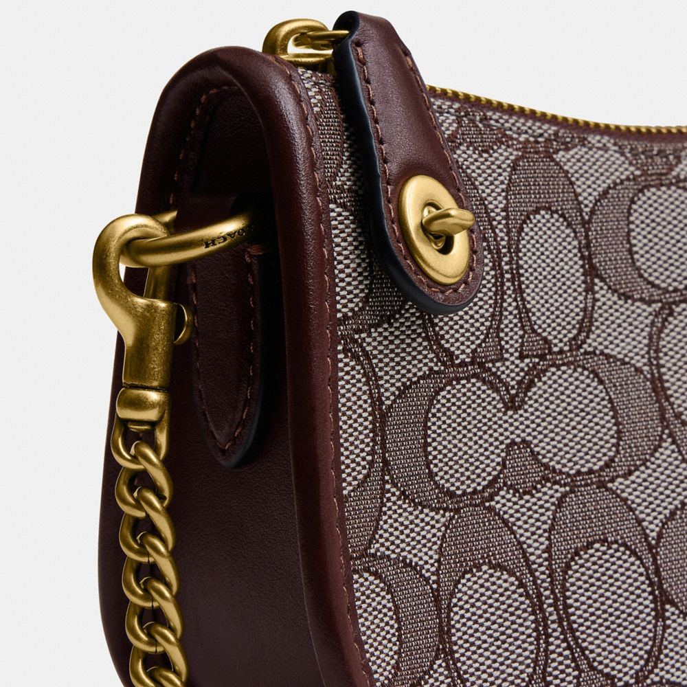 Coach Swinger Bag 20 With Chain In Signature Jacquard In Multi