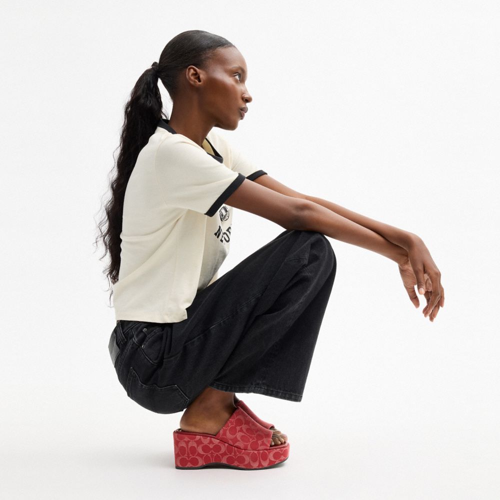 COACH®,Denim,Rouge Véritable,Detail View