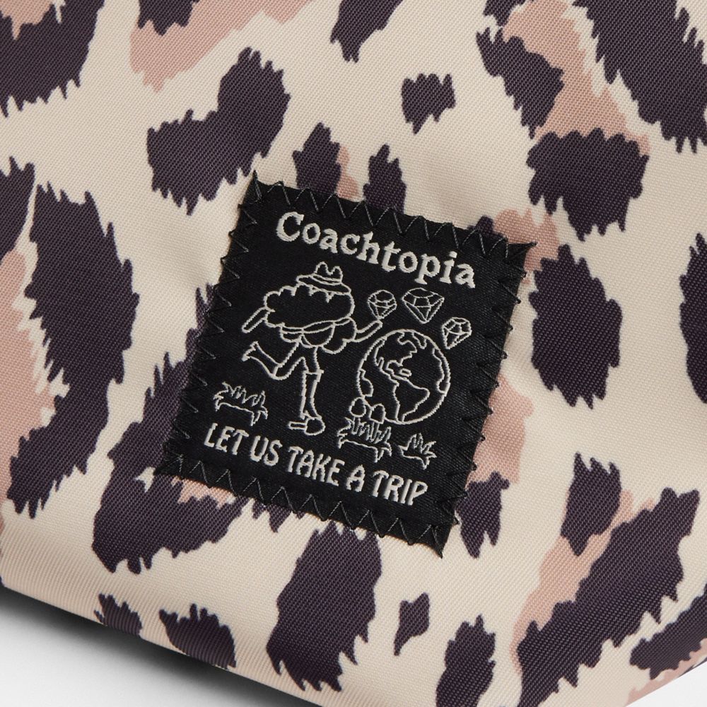 Coachtopia Loop Bow Tote Bag With Leopard Print