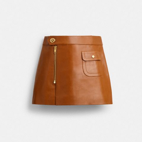 Coach Mini Leather Heritage Skirt