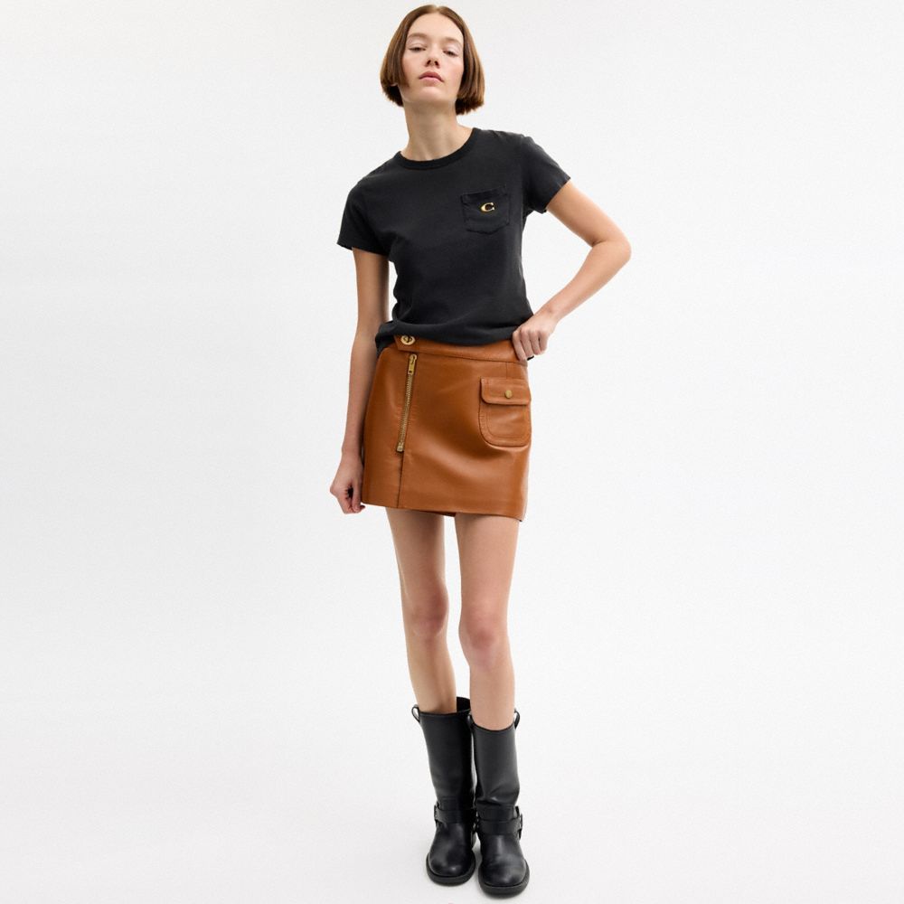 Coach Mini Leather Heritage Skirt — фото 2