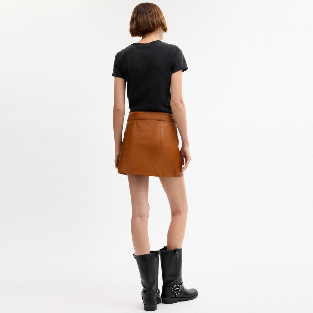 Coach Mini Leather Heritage Skirt — фото 3